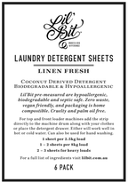Lil'Bit Better - Laundry Detergent Sheets Travel Pack (6) - Plant Based