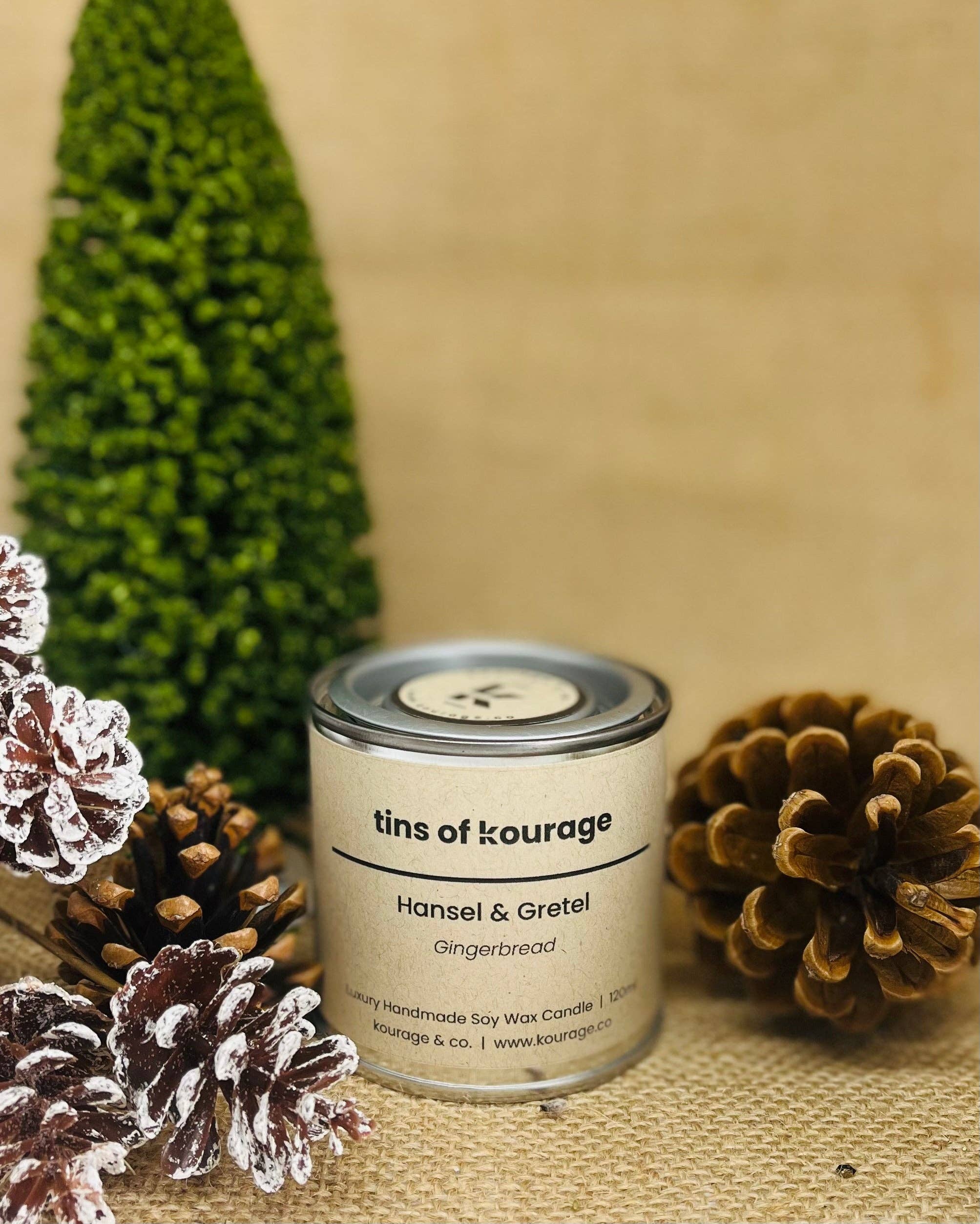 Kourage & co - Hansel & Gretel Soy Wax Christmas Candle Mini 50ml