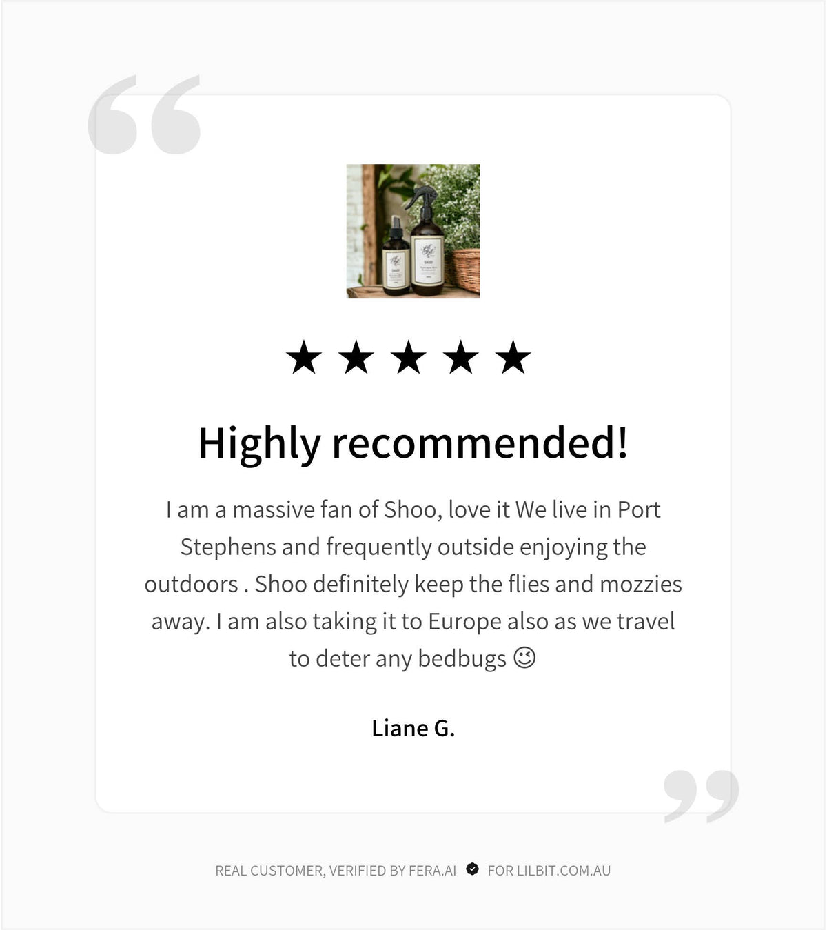 Lil'Bit Better - Shoo! Natural Insect Protection Spray 250ml