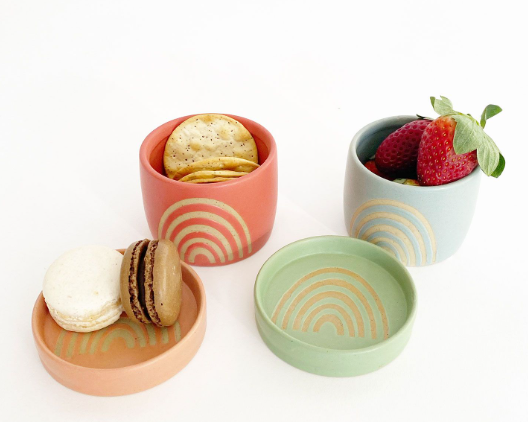 Shae Rainbow Dish and Bowl Pink Peach