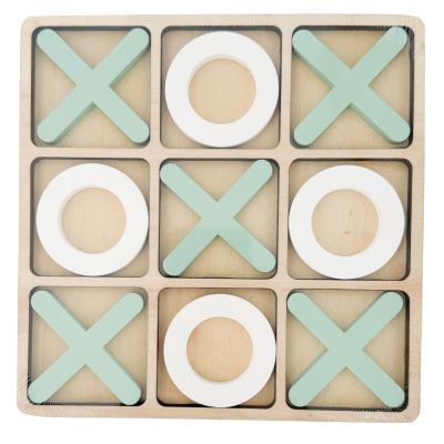 Tic Tac Toe Set Sage & White 17cm