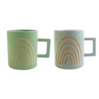Shae Rainbow Mug Grn Blue 10cm (Set of 2)