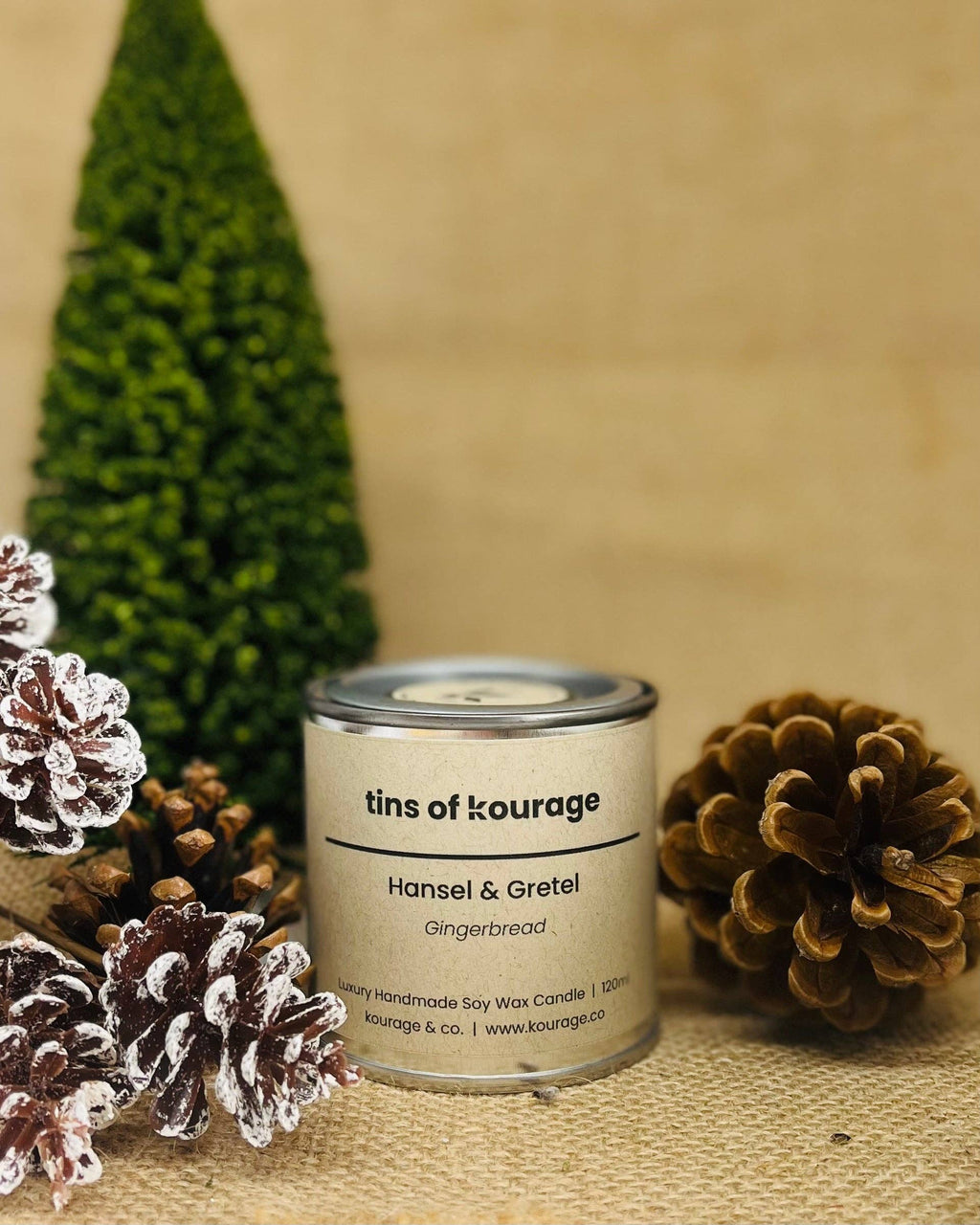 Kourage & co - Hansel & Gretel Soy Wax Christmas Candle Mini 50ml