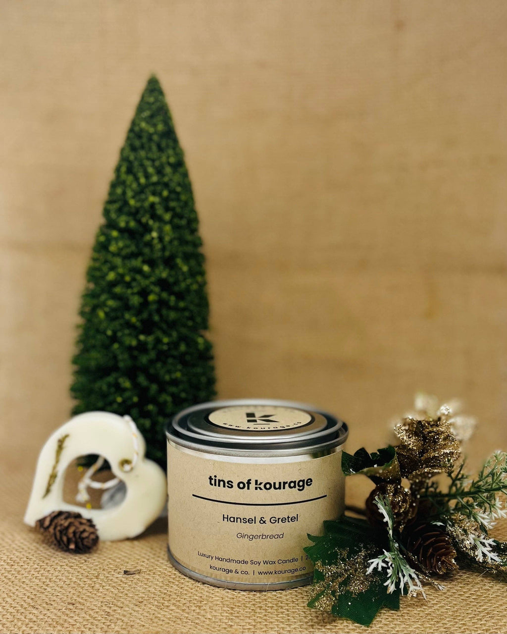 Kourage & co - Hansel & Gretel Soy Wax Christmas Candle Mini 50ml