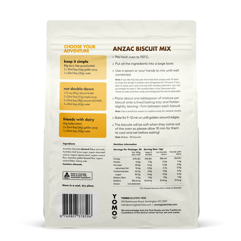 YOMO - ANZAC biscuit mix