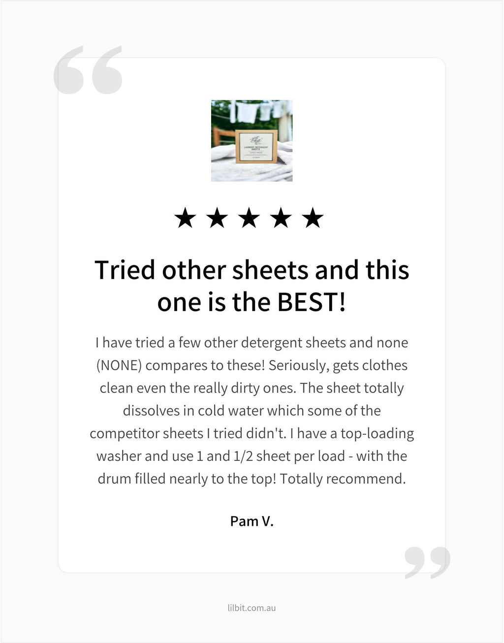 Lil'Bit Better - Laundry Detergent Sheets - Fresh Linen (40) Plant Based
