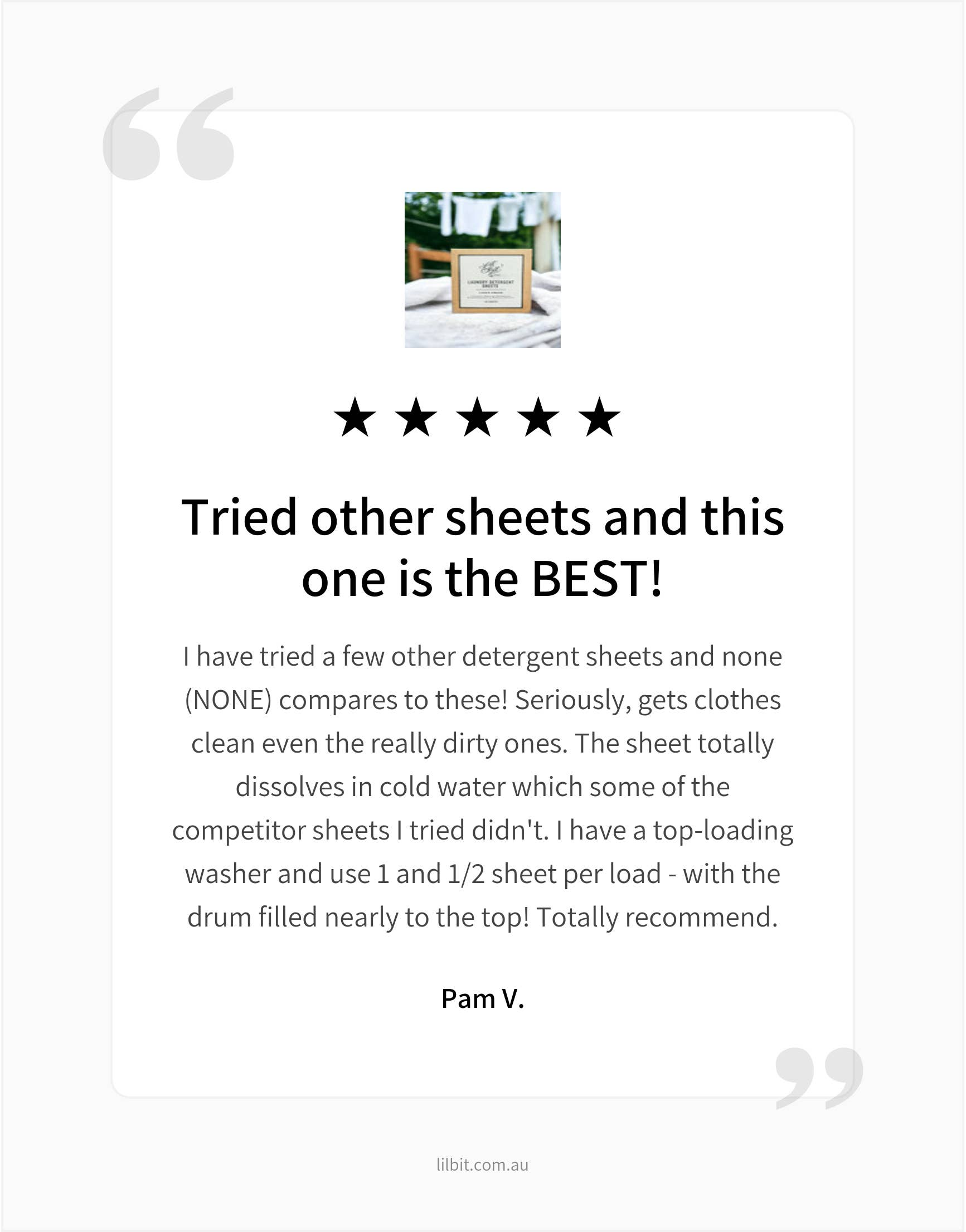 Lil'Bit Better - Laundry Detergent Sheets - Fresh Linen (40) Plant Based