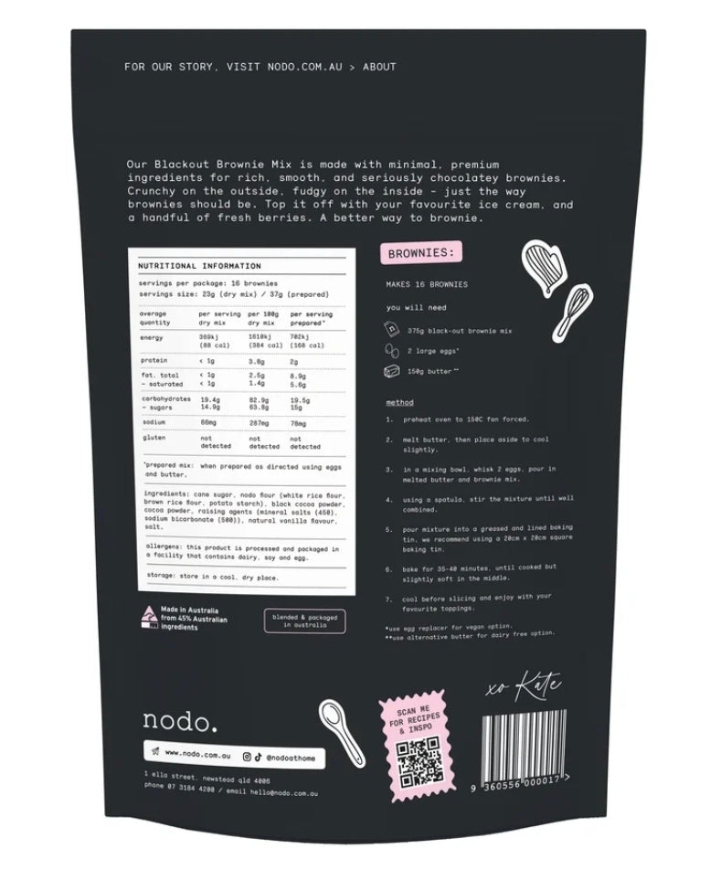Blackout Brownie Mix - Nodo at Home