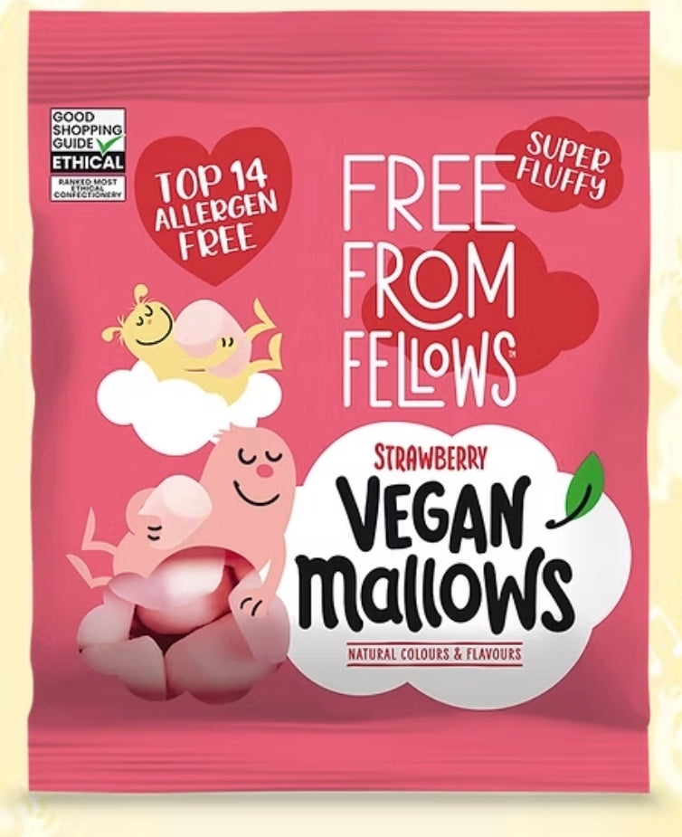 Free From Fellows Strawberry Vegan Mallows